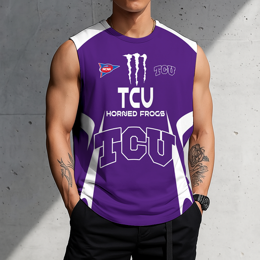 ACTIVE OFFER - NEW CUSTOMIZED | NCAA FBS09 THF TC HORNED FROGS MEN'S GYM SHIRT