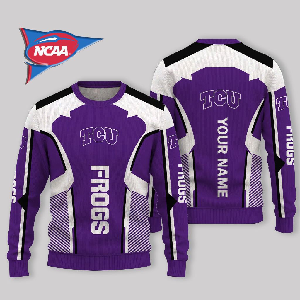 LIMITED EDITION - NEW CUSTOMIZED NCAA FBS09 THF TCU HORNED FROGS UGLY SWEATER