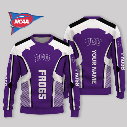 LIMITED EDITION - NEW CUSTOMIZED NCAA FBS09 THF TCU HORNED FROGS UGLY SWEATER