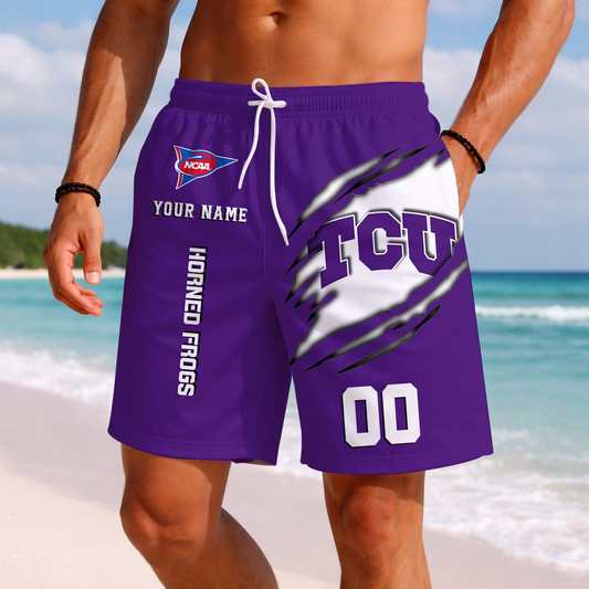 LIMITED DROP - NEW CUSTOMIZED | NCAA FBS09 THF TC HORNED FROGS SHORT PANTS