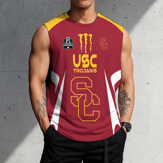 ACTIVE OFFER - NEW CUSTOMIZED | NCAA CWS09 USC USC TROJANS MEN'S GYM SHIRT