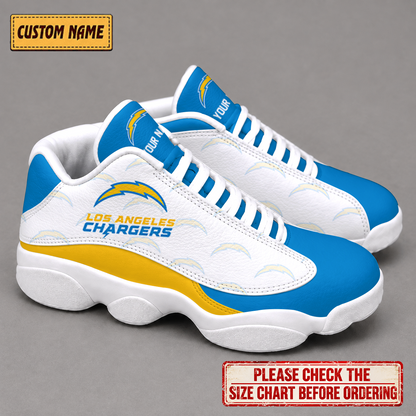 LIMITED EDITION - NEW CUSTOMIZED NFL09 LAC LOS ANGELES CHARGERS AIR JORDAN 13 LOW TOP SNEAKER