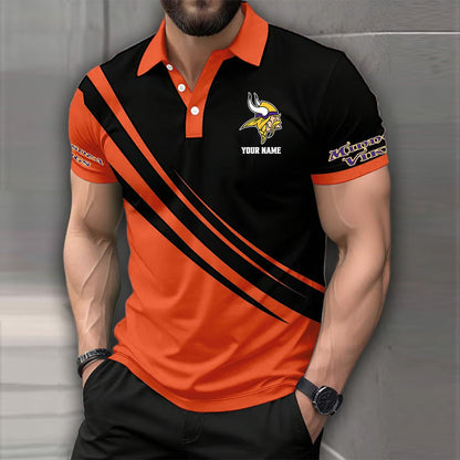 [SPECIAL OFFER] NEW CUSTOMIZED NFL05 MVK MINNESOTA VIKINGS POLO SHIRT