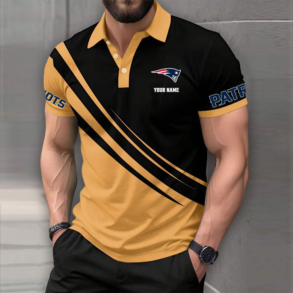 [SPECIAL OFFER] NEW CUSTOMIZED NFL27 NEP NEW ENGLAND PATRIOTS POLO SHIRT