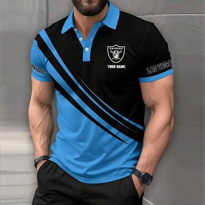 [SPECIAL OFFER] NEW CUSTOMIZED NFL07 LVR LAS VEGAS RAIDERS POLO SHIRT