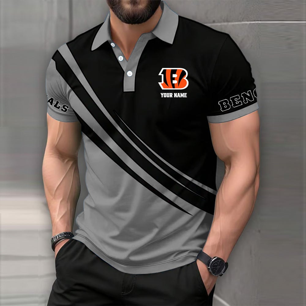[SPECIAL OFFER] NEW CUSTOMIZED NFL16 CCB CINCINNATI BENGALS POLO SHIRT
