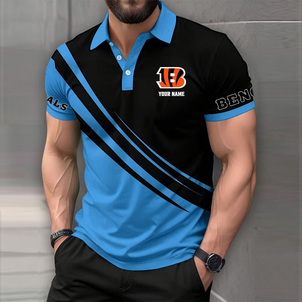 [SPECIAL OFFER] NEW CUSTOMIZED NFL16 CCB CINCINNATI BENGALS POLO SHIRT