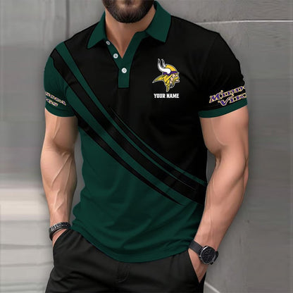[SPECIAL OFFER] NEW CUSTOMIZED NFL05 MVK MINNESOTA VIKINGS POLO SHIRT