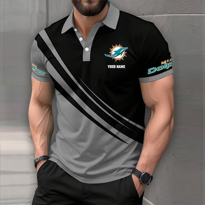 [SPECIAL OFFER] NEW CUSTOMIZED NFL19 MDP MIAMI DOLPHINS POLO SHIRT