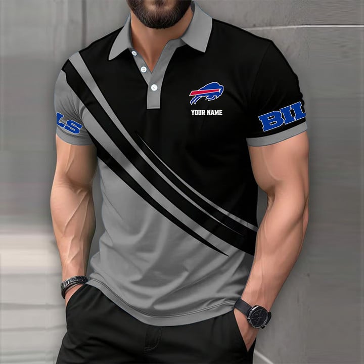 [SPECIAL OFFER] NEW CUSTOMIZED NFL03 BFB BUFFALO BILLS POLO SHIRT