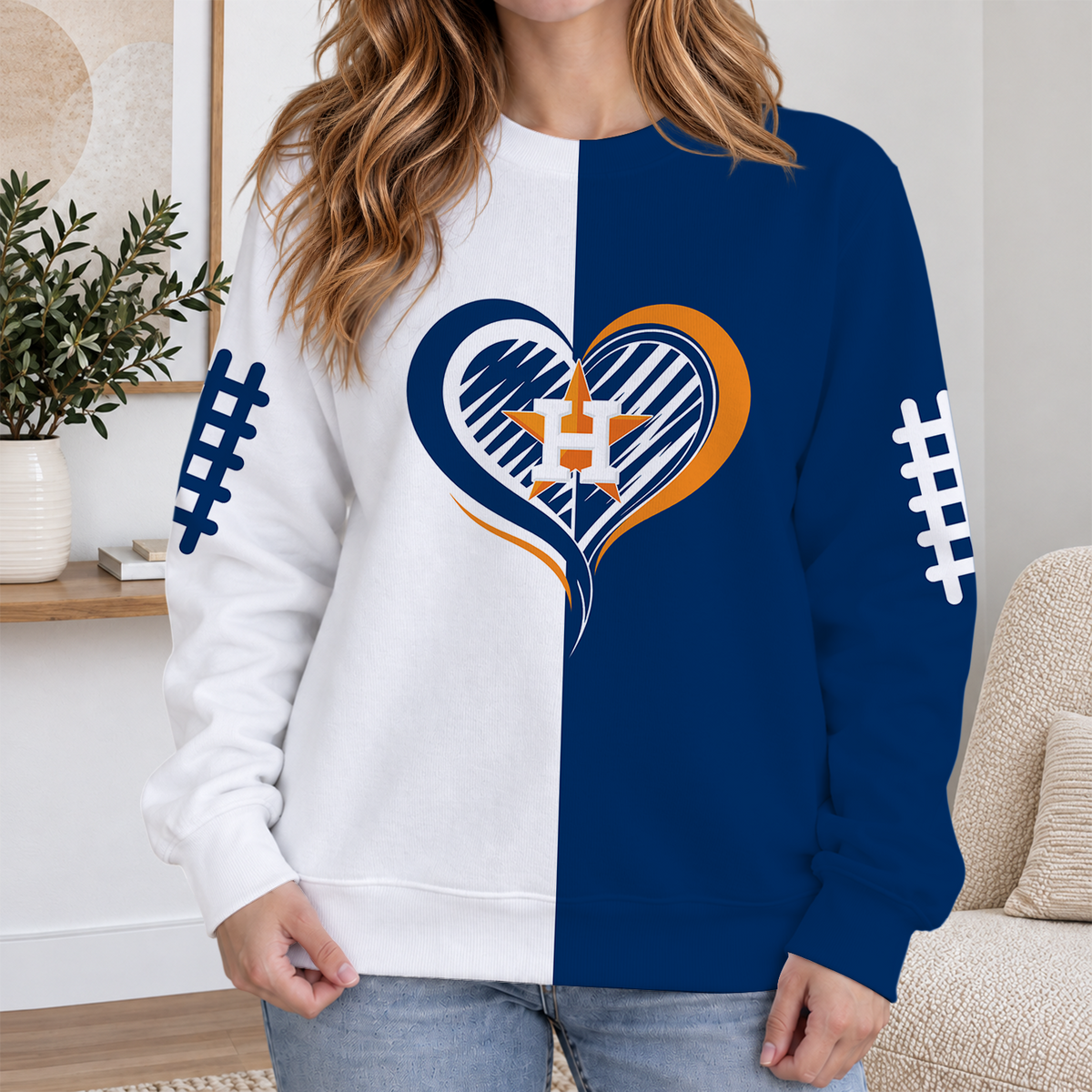 SPECIAL EDITION - NEW CUSTOMIZED MLB10 HAS HOUSTON ASTROS RIBBED HOODIE & SWEATSHIRT