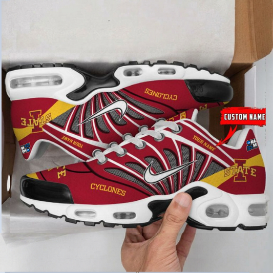 ELITE EDITION - NEW CUSTOMIZED NCAA MAM10 ISC IS CYCLONES UNISEX AIR MAX PLUS SNEAKERS