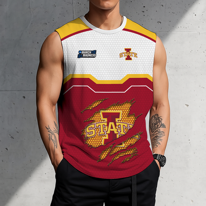 LIMITED EDITION - NEW CUSTOMIZED NCAA MAM10 ISC IOWA STATE CYCLONES MEN'S GYM SHIRT