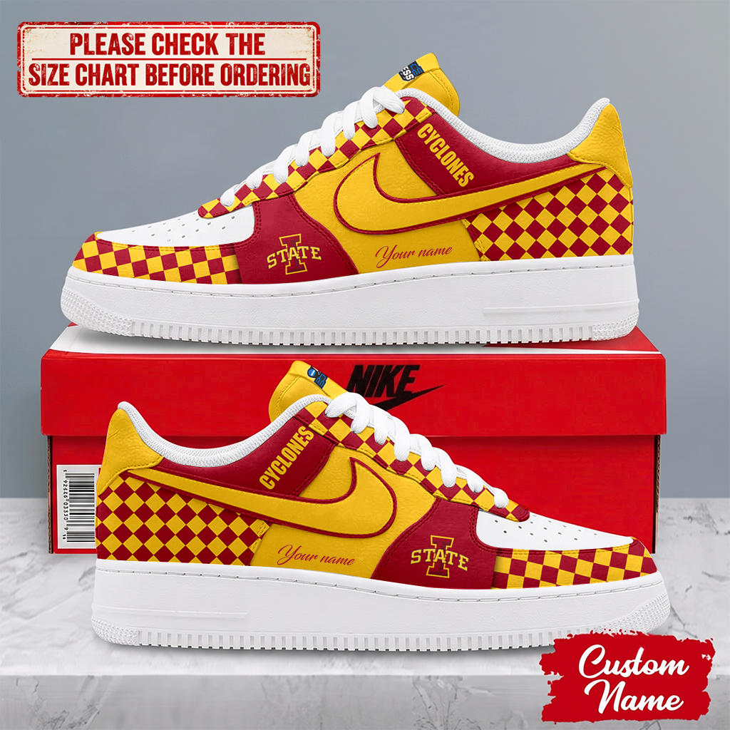 SPECIAL EDITION - NEW CUSTOMIZED NCAA MAM10 ISC IOWA STATE CYCLONES AF1 SHOES