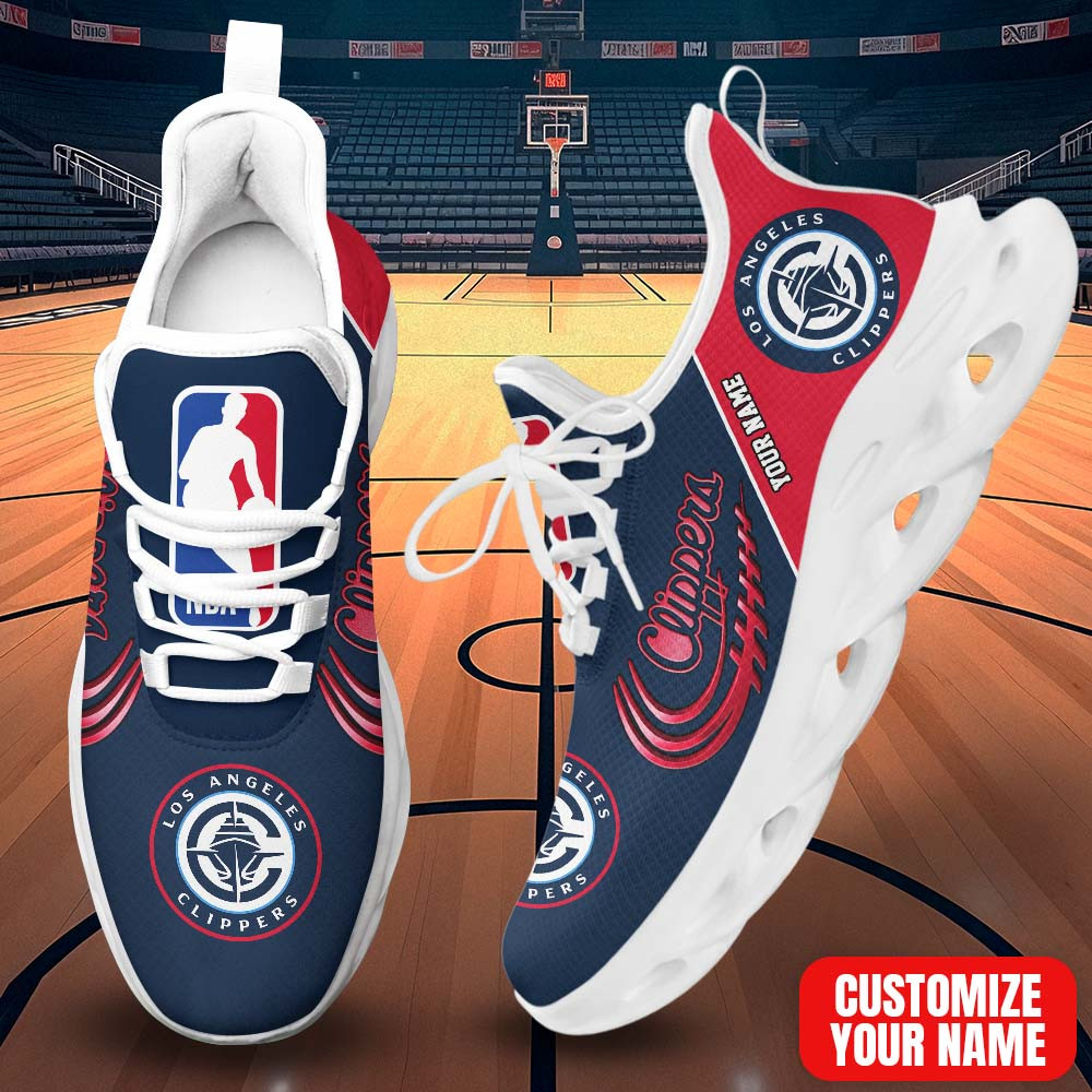 FINAL SALE - NEW CUSTOMIZED NBA10 LCL LOS ANGELES CLIPPERS PREMIUM CLUNKY SNEAKERS