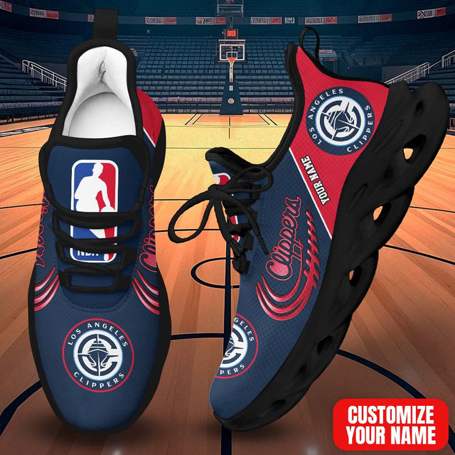 FINAL SALE - NEW CUSTOMIZED NBA10 LCL LOS ANGELES CLIPPERS PREMIUM CLUNKY SNEAKERS