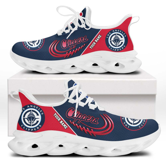 FINAL SALE - NEW CUSTOMIZED NBA10 LCL LOS ANGELES CLIPPERS PREMIUM CLUNKY SNEAKERS