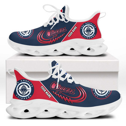 FINAL SALE - NEW CUSTOMIZED NBA10 LCL LOS ANGELES CLIPPERS PREMIUM CLUNKY SNEAKERS