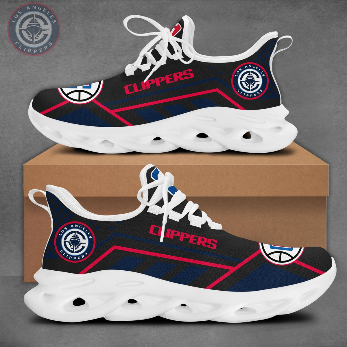 LIMITED EDITION - NEW CUSTOMIZED NBA10 LCL LOS ANGELES CLIPPERS MAX SOUL SHOES
