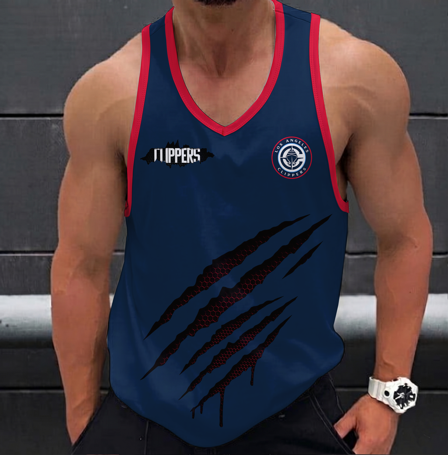 FINAL SALE - NEW CUSTOMIZED NBA10 LCL LOS ANGELES CLIPPERS UNISEX TANK TOP