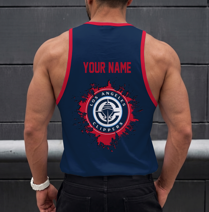 FINAL SALE - NEW CUSTOMIZED NBA10 LCL LOS ANGELES CLIPPERS UNISEX TANK TOP