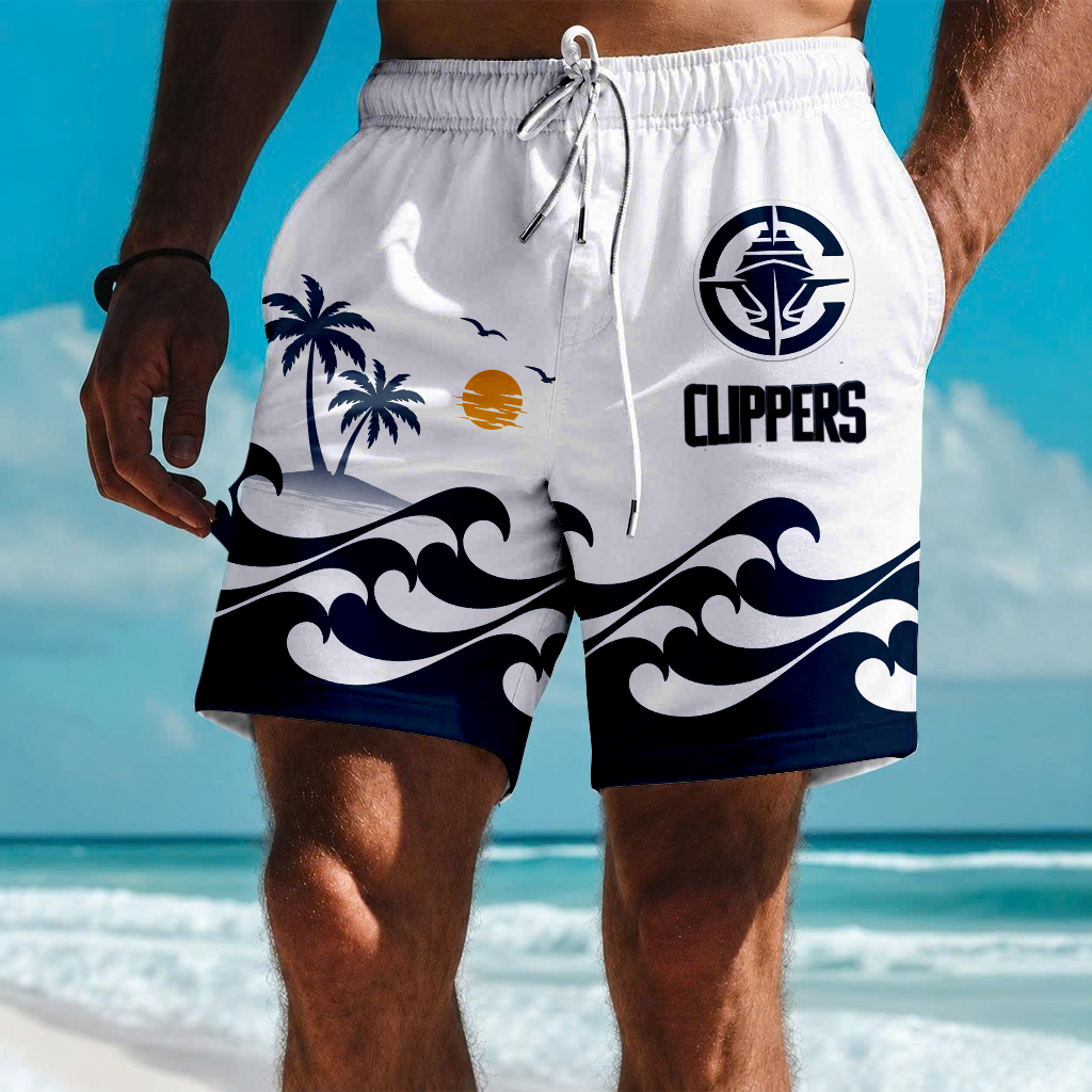 FINAL SALE - NEW CUSTOMIZED NBA10 LCL LOS ANGELES CLIPPERS SHORT PANTS
