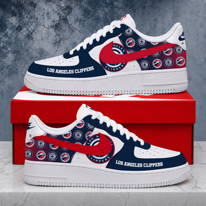 ELITE EDITION - NEW CUSTOMIZED NBA10 LCL LOS ANGELES CLIPPERS AF1 SNEAKERS