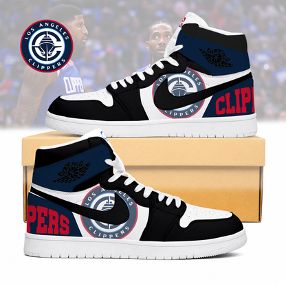 FINAL SALE - NEW CUSTOMIZED NBA10 LCL LOS ANGELES CLIPPERS AIR JORDAN SNEAKERS