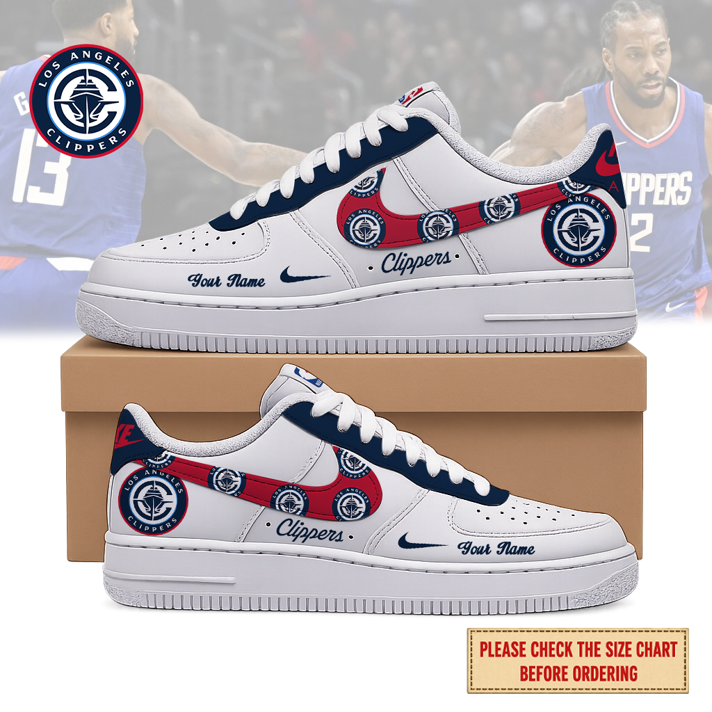EXCLUSIVE EDITION - NEW CUSTOMIZED NBA10 LCL LOS ANGELES CLIPPERS AF1 SNEAKERS