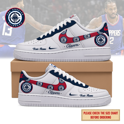 EXCLUSIVE EDITION - NEW CUSTOMIZED NBA10 LCL LOS ANGELES CLIPPERS AF1 SNEAKERS
