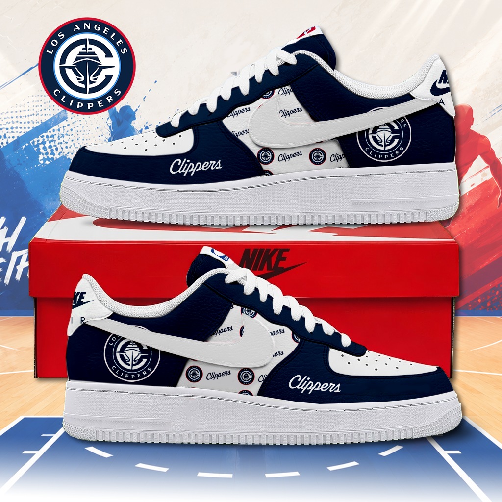 FINAL SALE - NEW CUSTOMIZED NBA10 LCL LOS ANGELES CLIPPERS AF1 SNEAKERS