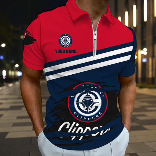 FINAL SALE - NEW CUSTOMIZED NBA10 LCL LOS ANGELES CLIPPERS T-SHIRT, POLO SHIRT, ZIP POLO SHIRT, SWEATSHIRT, HOODIE & ZIP HOODIE