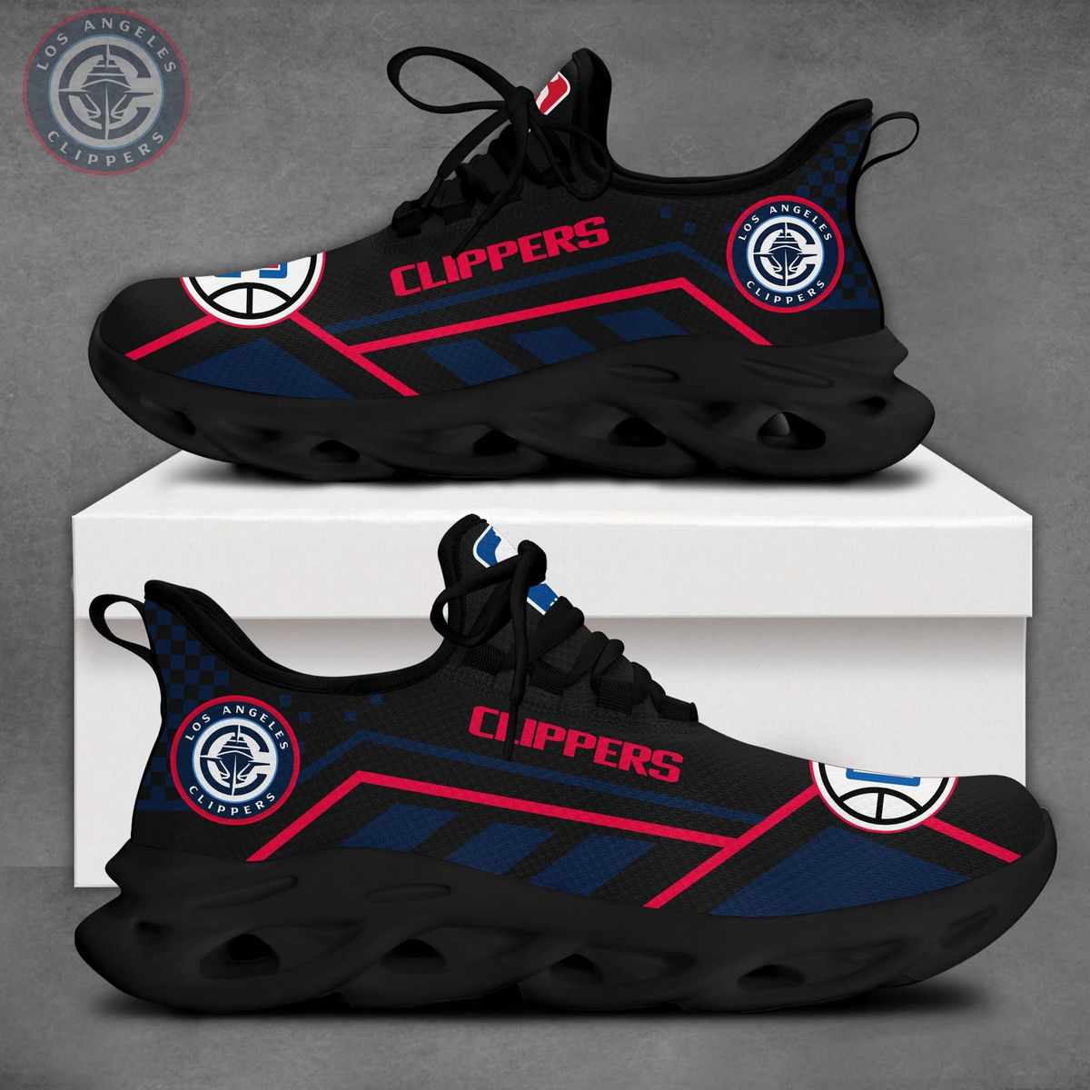 LIMITED EDITION - NEW CUSTOMIZED NBA10 LCL LOS ANGELES CLIPPERS MAX SOUL SHOES