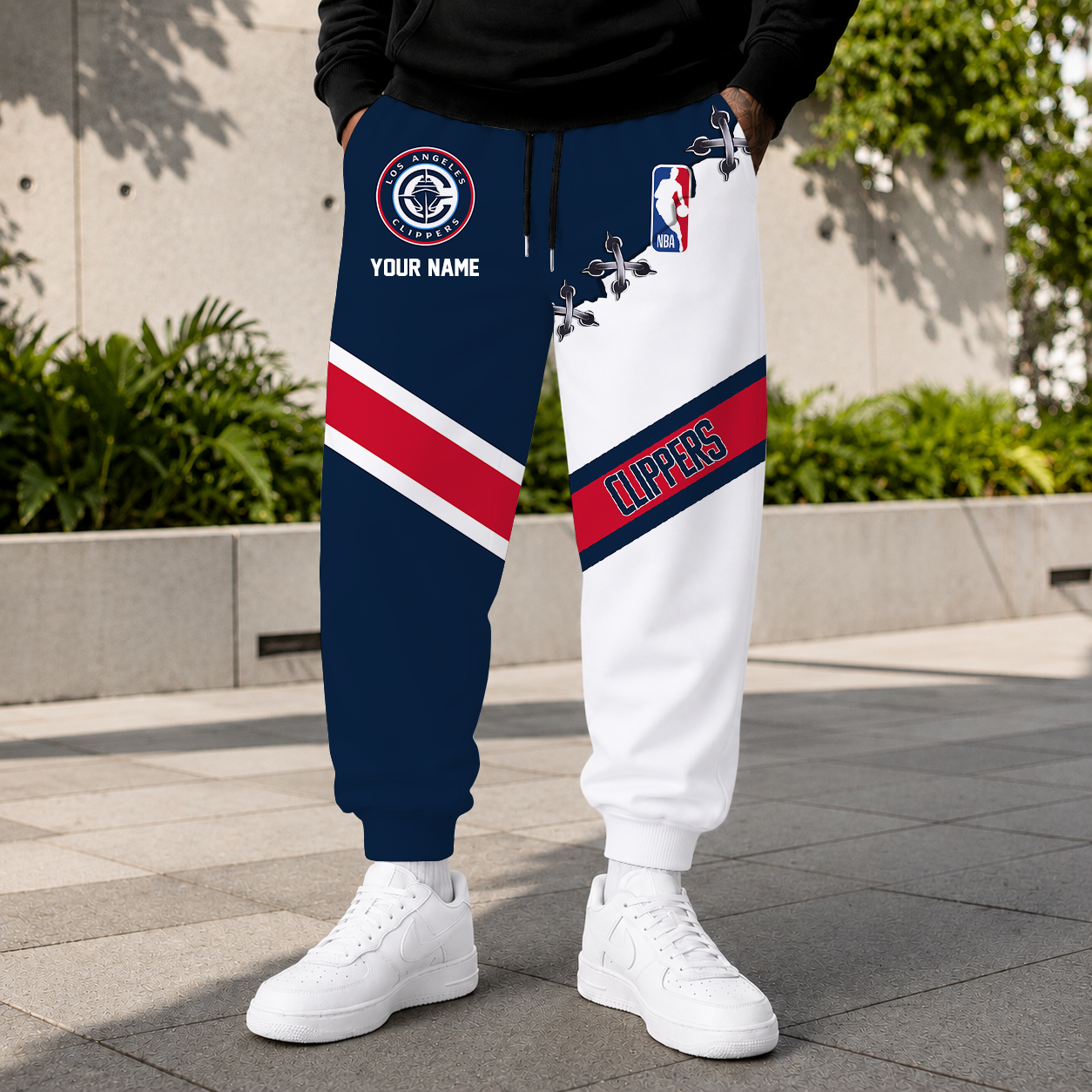FINAL SALE - NEW CUSTOMIZED NBA10 LCL LOS ANGELES CLIPPERS SWEATPANTS