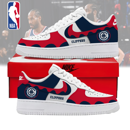 FINAL SALE - NEW CUSTOMIZED NBA10 LCL LOS ANGELES CLIPPERS AF1 SNEAKERS