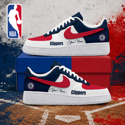 FINAL SALE - NEW CUSTOMIZED NBA10 LCL LOS ANGELES CLIPPERS AF1 SNEAKERS