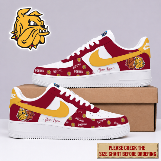 SPECIAL EDITION - NEW CUSTOMIZED NCAA MFF10 MDB MINNESOTA DULUTH BULLDOGS AF1 SHOES