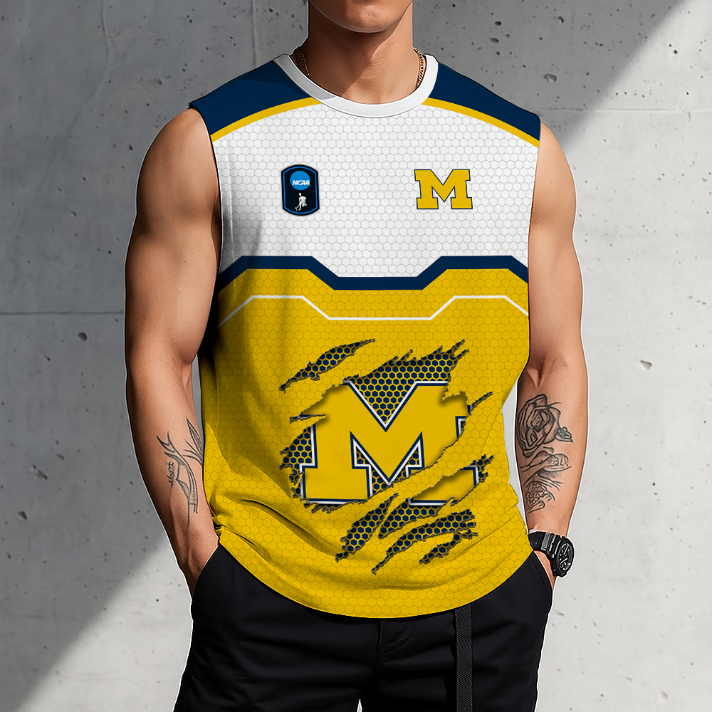 LIMITED EDITION - NEW CUSTOMIZED NCAA CFH10 MIW MICHIGAN WOLVERINES MEN'S GYM SHIRT