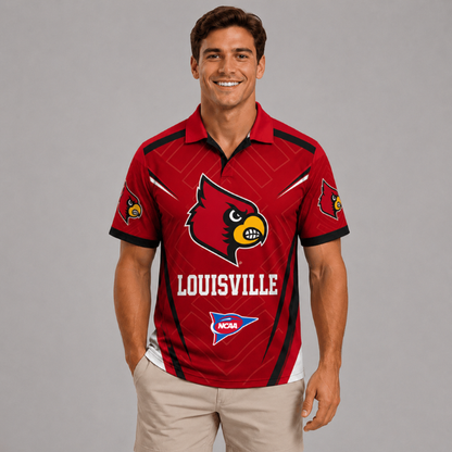 ELITE EDITION - NEW CUSTOMIZED NCAA FBS10 ULC LOUISVILLE CARDINALS FBS POLO SHIRT, ZIP POLO SHIRT, HOODIE, ZIP HOODIE, T-SHIRT & SWEATSHIRT
