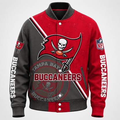 SPECIAL EDITION - NEW CUSTOMIZED | NFL10 TBB TAMPA BAY BUCCANEERS SATIN VARSITY & BASEBALL JACKET