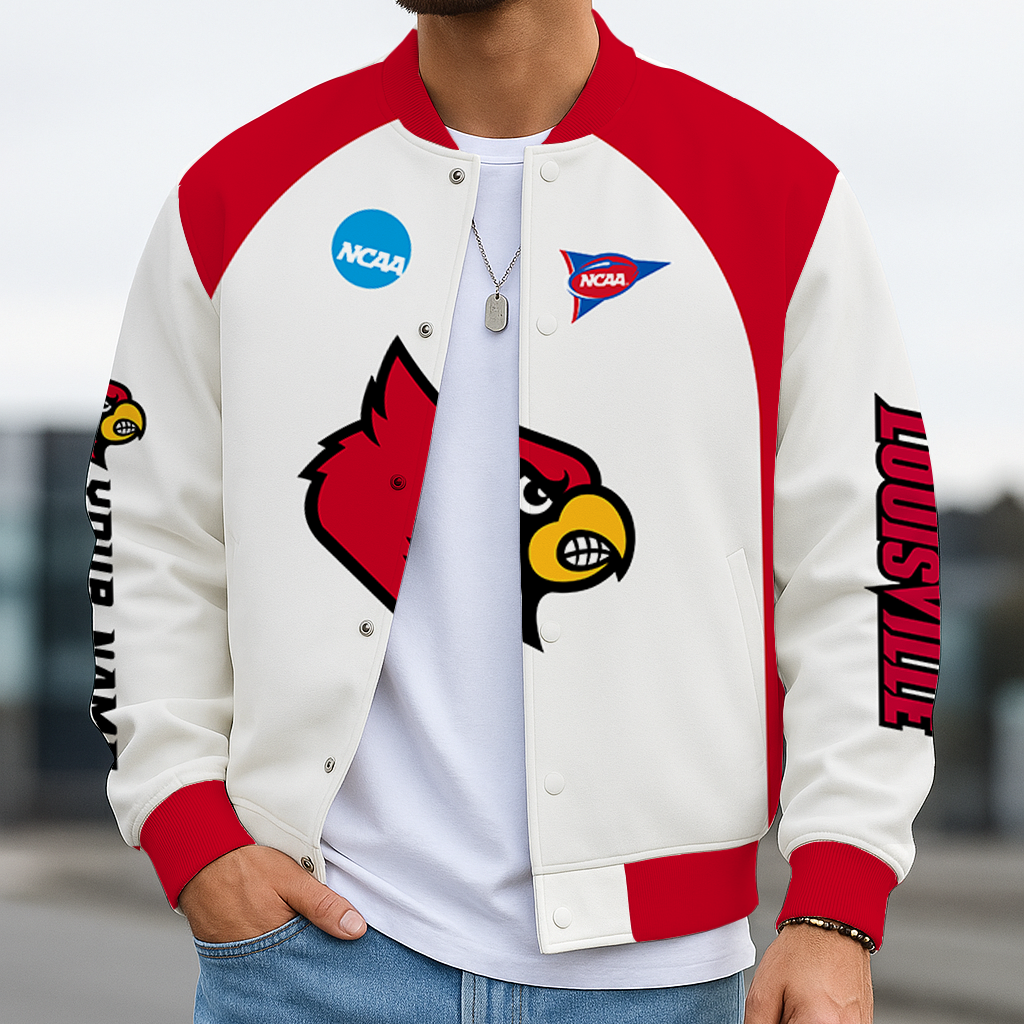 LIMITED DROP - NEW CUSTOMIZED | NCAA FBS10 ULC UL CARDINALS BASEBALL JACKET, SATIN VARSITY JACKET