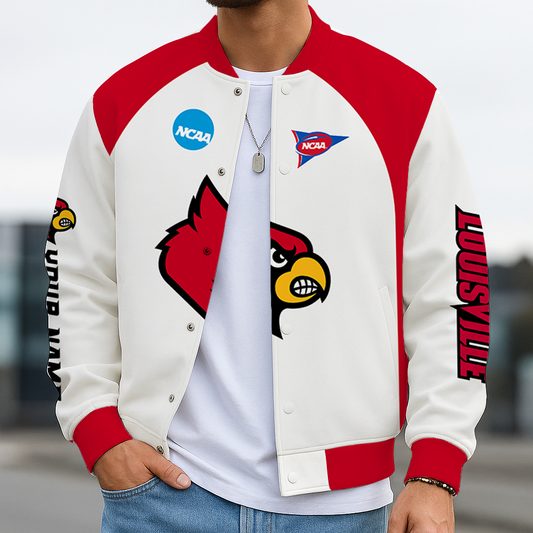 LIMITED DROP - NEW CUSTOMIZED | NCAA FBS10 ULC UL CARDINALS BASEBALL JACKET, SATIN VARSITY JACKET