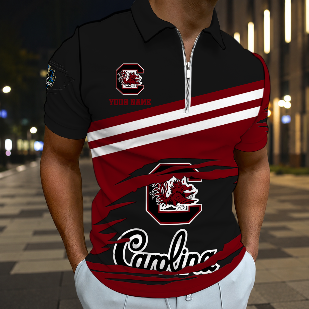 SPECIAL EDITION - NEW CUSTOMIZED NCAA CWS10 SCG SOUTH CAROLINA GAMECOCKS T-SHIRT, POLO SHIRT, ZIP POLO SHIRT, SWEATSHIRT, HOODIE & ZIP HOODIE