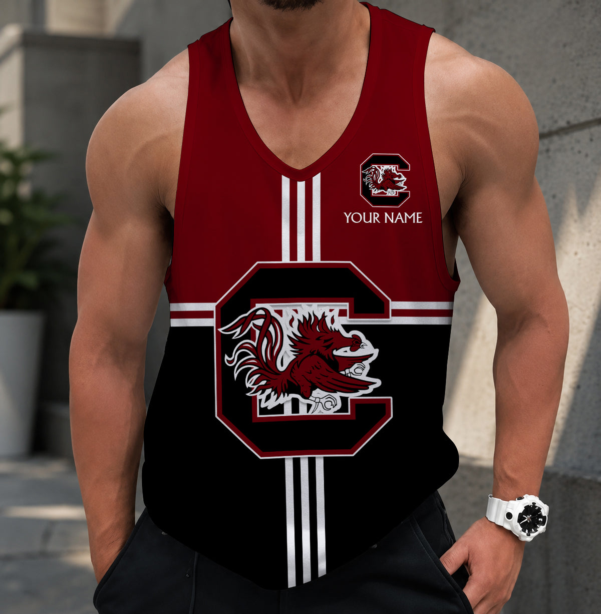 SPECIAL EDITION - NEW CUSTOMIZED NCAA CWS10 SCG SOUTH CAROLINA GAMECOCKS UNISEX TANK TOP