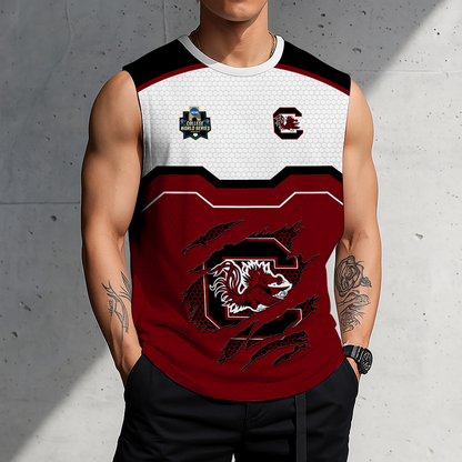 LIMITED EDITION - NEW CUSTOMIZED NCAA CWS10 SCG SOUTH CAROLINA GAMECOCKS MEN'S GYM SHIRT