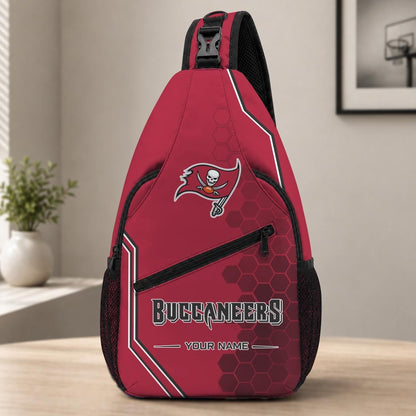 ELITE EDITION - NEW CUSTOMIZED NFL10 TBB TAMPA BAY BUCCANEERS SLING BAG