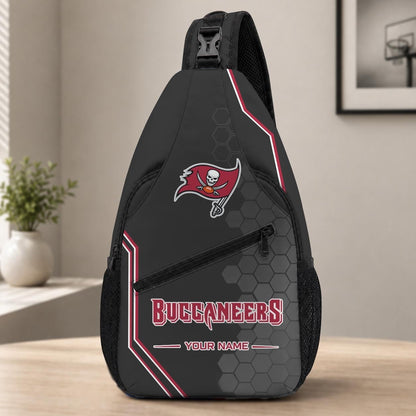ELITE EDITION - NEW CUSTOMIZED NFL10 TBB TAMPA BAY BUCCANEERS SLING BAG