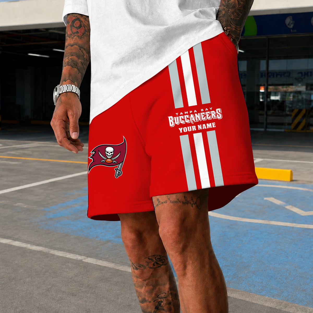 [SPECIAL OFFER] NEW CUSTOMIZED NFL10 TBB TAMPA BAY BUCCANEERS SHORT PANTS