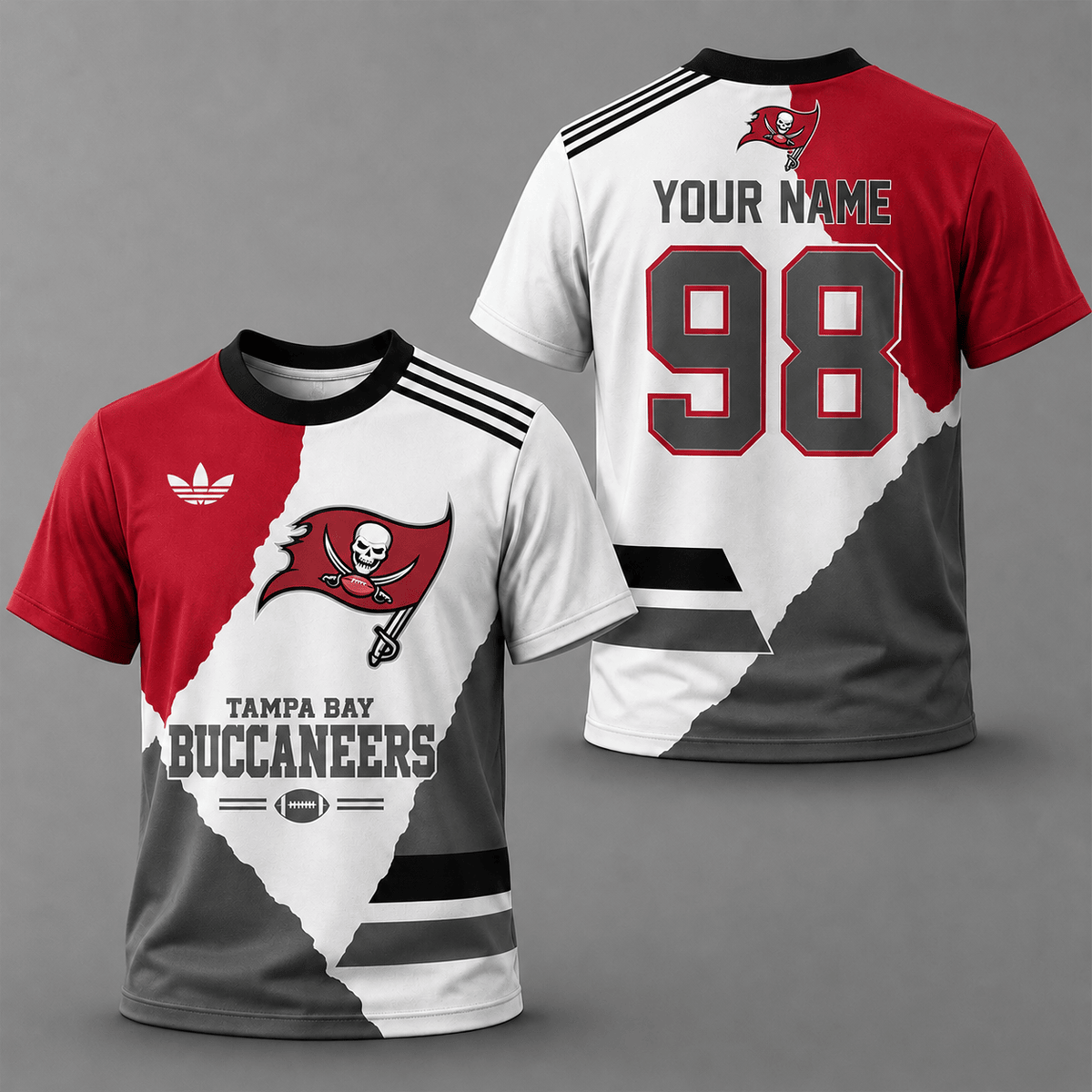 ELITE EDITION - NEW CUSTOMIZED NFL10 TBB TAMPA BAY BUCCANEERS T-SHIRTS, POLO SHIRT & ZIP POLO SHIRT
