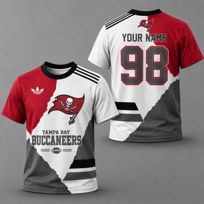 ELITE EDITION - NEW CUSTOMIZED NFL10 TBB TAMPA BAY BUCCANEERS T-SHIRTS, POLO SHIRT & ZIP POLO SHIRT